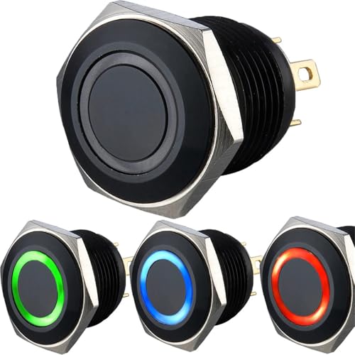 Interrupteur RGB 16mm noir pour personnalisation console de simulation