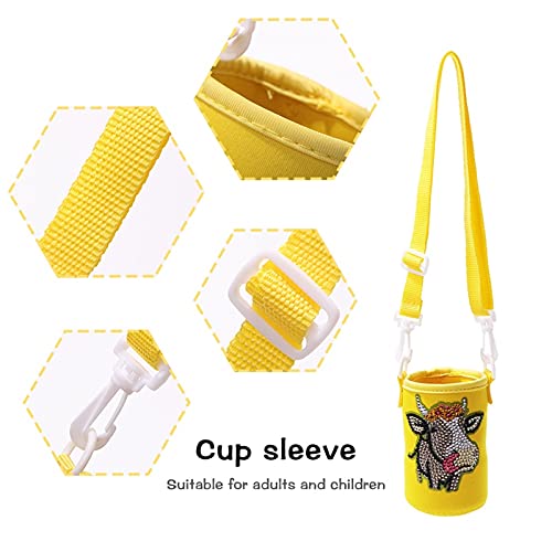 DIY Diamond Pianting Waterfles Houder Tas Carrier Draagbare Outdoor Reis Sport Camping Ronde Geïsoleerde Beschermende… - Image 7