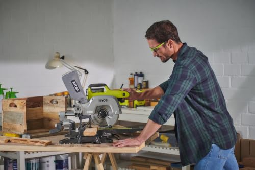 RYOBI 18 V ONE+ Akku Kapp-oderGehrungssäge R18MS216-0, Kappsäge mit Zugfunktion, stufenloser...