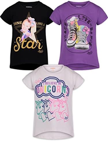 JoJo Siwa Big Girls Fashion 3 Pack T-Shirts 10/12