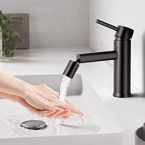 Miniatura 7 de Aireador Grifo Cocina Giratorio 360 , Ajustable 2 Modos Salida Agua, Con 5 Adaptadores 20 22 24 Mm, Grifo Dispositivo Anti Salpicadura Con Universales Para Grifos De Cocina Y Bañ, Negro