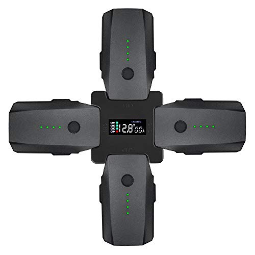 Mavic pro Charger Rcharlance, DJI Mavic Pro/Platinum 4 in 1 Rapid Battery Charger Smart Multi Battery Intelligent Charging Hub with Charge Indicator LCD Display