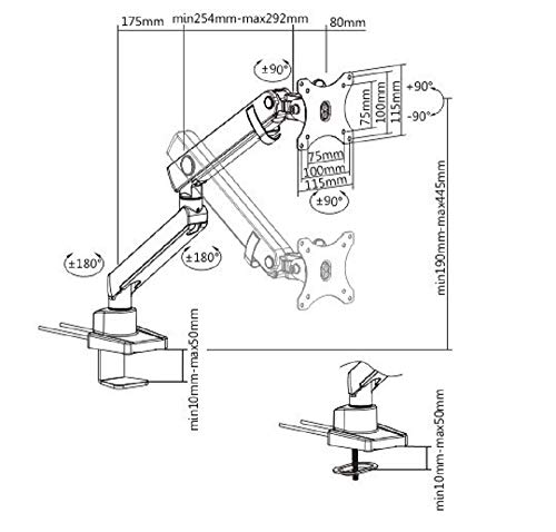 Amer Mounts Single Monitor Mount with Articulating Arm, 15'' to 32'' (HYDRA1B) by AMER MOUNTS - Image 4