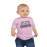 Don't Make Me Call My Grandpa Toddler T Shirts for Grand Baby Boys and Girls 2T Pink