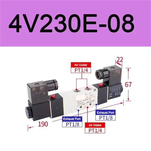 Électrovanne 4V230E-08 pour stabiliser la pression des vérins double effet