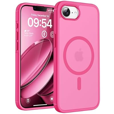 TOCOL for iPhone 17e Case, Compatible with Magsafe, Military Drop Protection, Slim Translucent Matte Shockproof for iPhone 17 e Case 6.1 inch (Hot Pink)