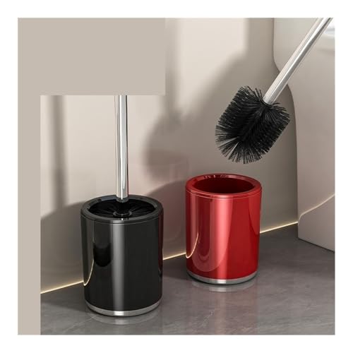 Brosse de nettoyage WC rouge et sa base compacte pour optimiser vos petits espaces - 5