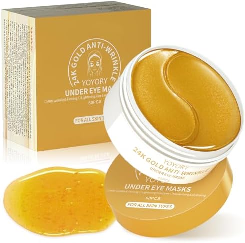 Under Eye Patches Masks - for Fine Lines with Collagen and Hyaluronic Acid, Dark Circles,and Fade Wrinkles, puffiness Smoothing Skin Care Treatment for Women and Men, (60 Pcs) Gray