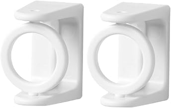 خطافات للستائر من زدروديكو 2 × قضبان خالية الثقوب قضيب دش ذاتي اللصق ستارة المرحاض ذاتية شماعات ستائر ABS أبيض