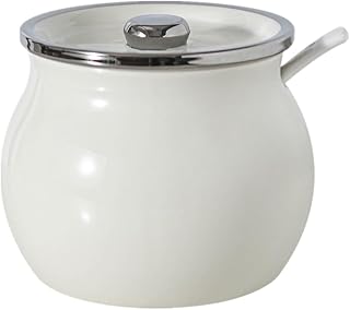 Grease Collector,Bacon Grease Container with Lid & Spoon, Ceramics Grease Pot,0.4L/13.5 oz Kitchen Used Cooking Oil Storage Can Hot Frying Oil,Resistant to High Temperatures,Kitchen(White)