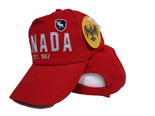 Canada Canadian Moose EST. 1867 Baseball Ball Cap Hat 3D Embroidered Multi