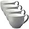 FORLIFE Tazza Da Tè Con Manico In Ceramica, Set Da 4, 10 Oz, Colore Black Graphite, Microonde E Lavastoviglie - 2