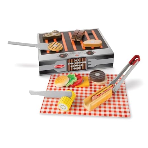 UBERMing Maiskolbengabeln 8 Stück Pellkartoffelgabel Grillzubehör mit Holzgriff Edelstahl Maiskolbenspieße für Grill BBQ Pichnick Obste Outdoor Zuhause 9 Melissa & Doug 19280 Grill- und Servierset, mehrfarbig