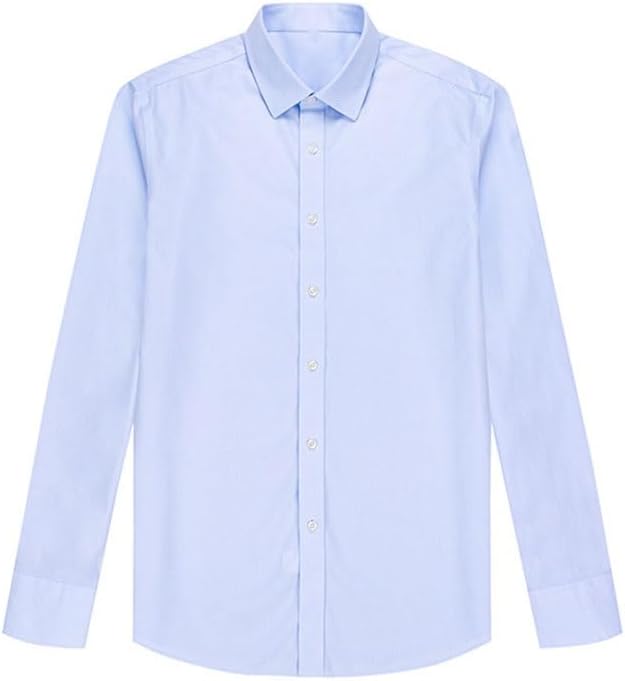 Men Long Sleeves Cotton Breathable Cardigan Casual Square Collar Shirt Fashion Business Formal Shirt(XX-Large)