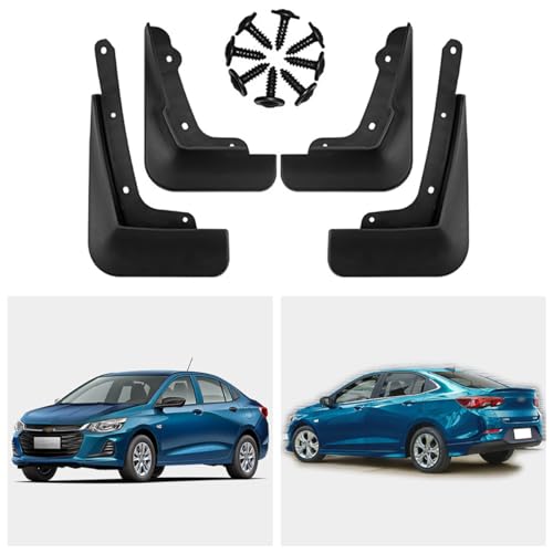 Image of Mud Flaps Guards Fit for 2020-2022 Chevrolet Onix, Front & Rear Splash Guards Accessories - 4 Pc, Black
