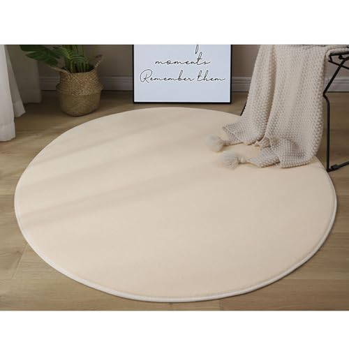 ラグマット 円形 厚手 冬用 床暖房 フランネルラグ 下敷き 低反発 マイクロファイバーラグ 極厚 こたつ敷き 丸型 円形ラグ ウレタン 北欧 キルトラグ カーペット 洗える 120CM おしゃれ 絨毯 リビング ホットカーペット ベージュ 低反発カーペッ