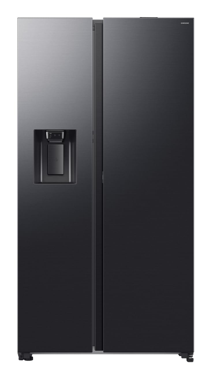 Samsung RS80F64KEFEF - Frigorifero side-by-side con congelatore, frigorifero AI con congelatore, 178,4 cm, 634 l, erogatore di ghiaccio/acqua con attacco per acqua fissa, AI Voice Control & Energy