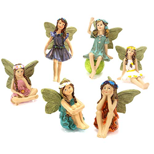 foshan Idkska Fairy Garden – 6 peças de estatuetas miniatura de fadas acessórios para decoração de c