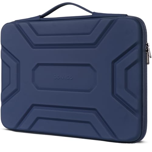 DOMISO Funda para ordinador Resistente a los Golpes de 15,6 Pulgadas con Funda Protectora con asa Compatible con 16' MacBook Pro/Max M2 M1 2019-2023,15'-16' HP Dell Asus Laptop,Dell XPS 15,Azul Oscuro
