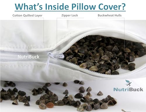Image of Buckwheat Hulls Pillow | Standard Size | 15 inch x 25 inch inch | Pillow for Neck Pain | Shoulder Pain | Back Pain | Other Sleeping Problem | (Vintage Mauve)