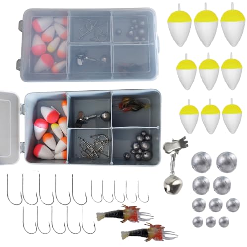 Estojo Completo para Pesca Esportiva com Acessórios Chumbada Boia Anzol Iscas