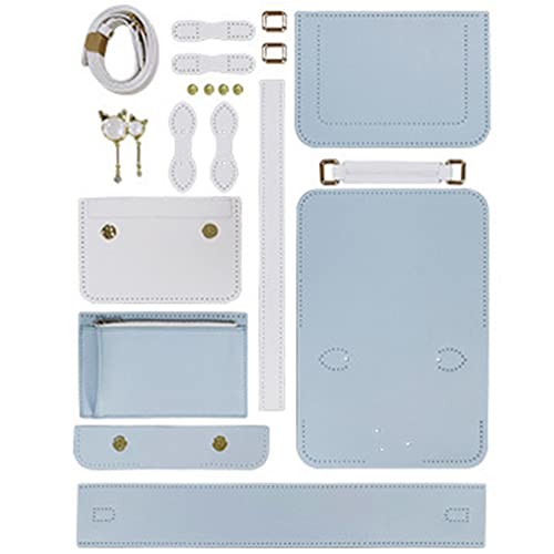 Knitting Kit DIY Leather Handbag Making Kit Pu Leather Craft Sewing Bag Material Knitting Crochet Making Sets Handmade All Accessories for Braid Accessories