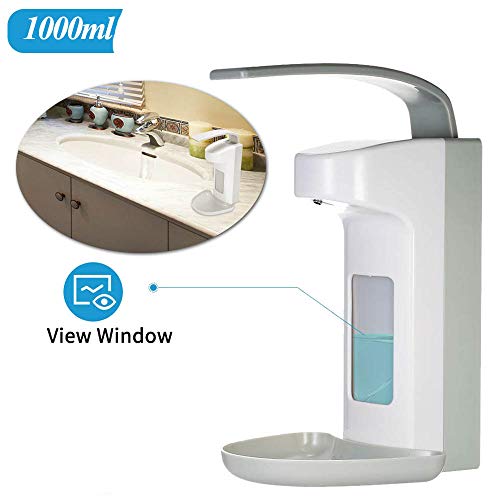 Preisvergleich Produktbild Konesky 1000ml Manueller Seifenspender Wandspender Seifenspender Desinfektionsspender No Touch Kunststoff Dosierpumpe für das Zuhause Büro Schule Krankenhaus (A)