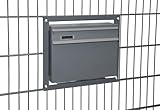 inkl. Einbaurahmen Zaunbriefkasten Durchwurfbriefkasten inkl. Einbaurahmen für Zaun RAL 7016 anthrazit für Doppelstabmattenzaun