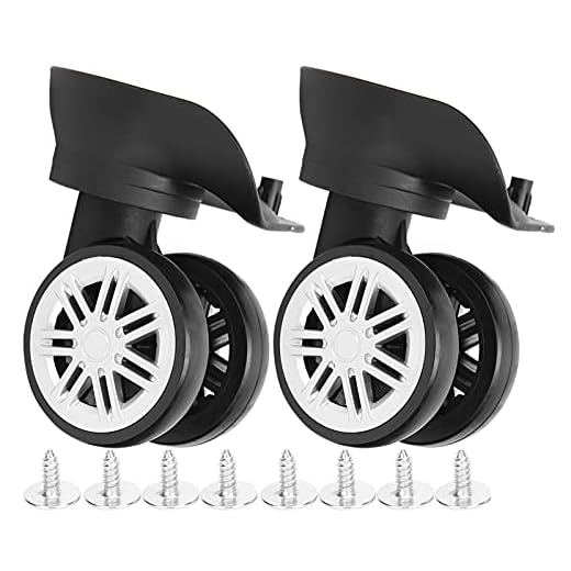 Rodas de Bagagem, 1 par de Mala Giratória Com Rodízios Ao Ar Livre Mute Roda Dupla de Fileira Grande Roda Com Barra de Tração Caixa de Código Acessório de Mala de Viagem