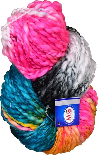 Image of M.G ENTERPRISE Knitting Yarn Thick Chunky Wool, Sumo CloudBow 600 gm Best Used with Knitting Needles-JD Art-HBE