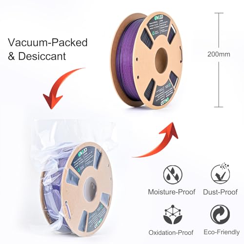 Image of OVV3D Dual Color PLA Filament 1.75mm, Black Purple Matte PLA 3D Printer Filament, Multi Color Change 3D Printing Filament for Most FDM 3D Printer, Halloween Filament 1kg Spool
