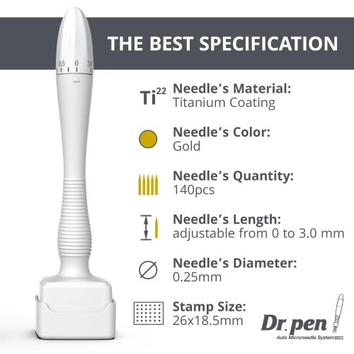 DrPen-Adjustable-Microneedling-Derma-Stamp-Professional-Microneedle-Dermapen-for-Hair-Beard-Growth-Amazing-Skin-Pen-for-Face-140-Titanium-Pins-Best-Derma-Roller-Alternative