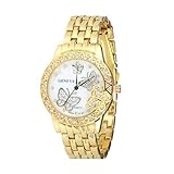 Tzou Unisex Exquisite Diamond Butterfly Quartz Wrist Watch