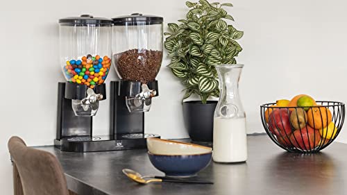 Foto von United Entertainment - Müslispender / Cerealienspender / Cornflakesspender / Doppel-Spender für Müsli, Cornflakes und Cerealien - Schwarz