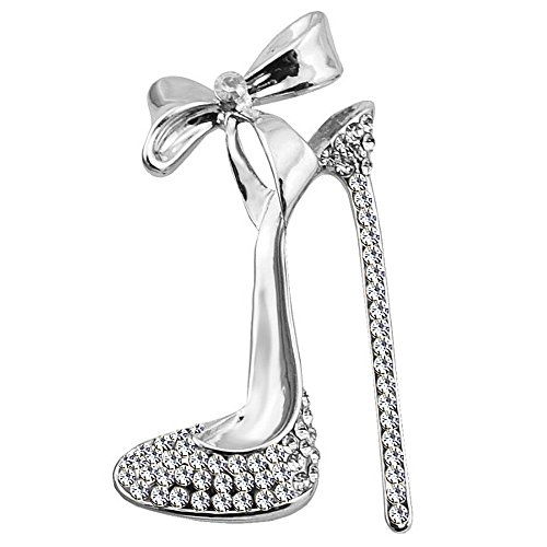 Image of Crystal High Heels Shoes Brooch Pins Jewelry Gift For Women Men