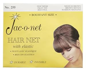 Jac-O-Net Winziges Haarnetz Mittelbraun, 12 Stück