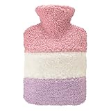 OliviaLiving Hot Water Bottle with Soft Premium Cover, 1.5L Hot Water Bag for Menstrual Cramps, Neck and Shoulder Pain Relief, Hot and Cold Therapies, Hand Feet Warmer