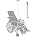 YUXINCAI Infusionsständer Für Infusionsständer Für Rollstuhlfahrer, Spezial-Infusionsständer Mit 4 Haken Rollstuhl-Infusionsständer Aus Edelstahl Für Rollstuhl, Rollator Rollstuhl