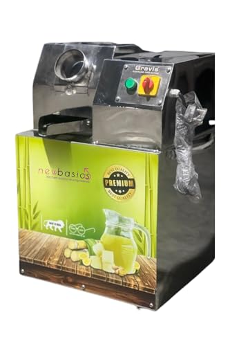 Image of newbasics Mahabali Premium Sugarcane Juice Machine, 2HP Electric Heavy Duty, 200Kg /Hr Capacity, Stainless Steel Triple Roller, 1500 Watts