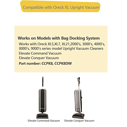 Vacuum Bags Replacement For Oreck Type Cc Xl Xl2 Xl7 Xl21, Fit All Oreck Xl Upright Vacuum Cleaner, Part #Ccpk8, Ccpk8Dw, 9 Pack #TOP2