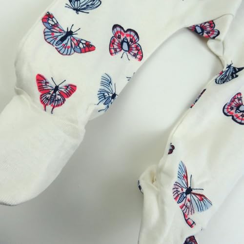 Image of HonestBaby Baby 3-Pack Footed Pants Roomy Fit Pull on Bottoms 100% Organic Cotton for Infant Baby Boys, Girls, Unisex