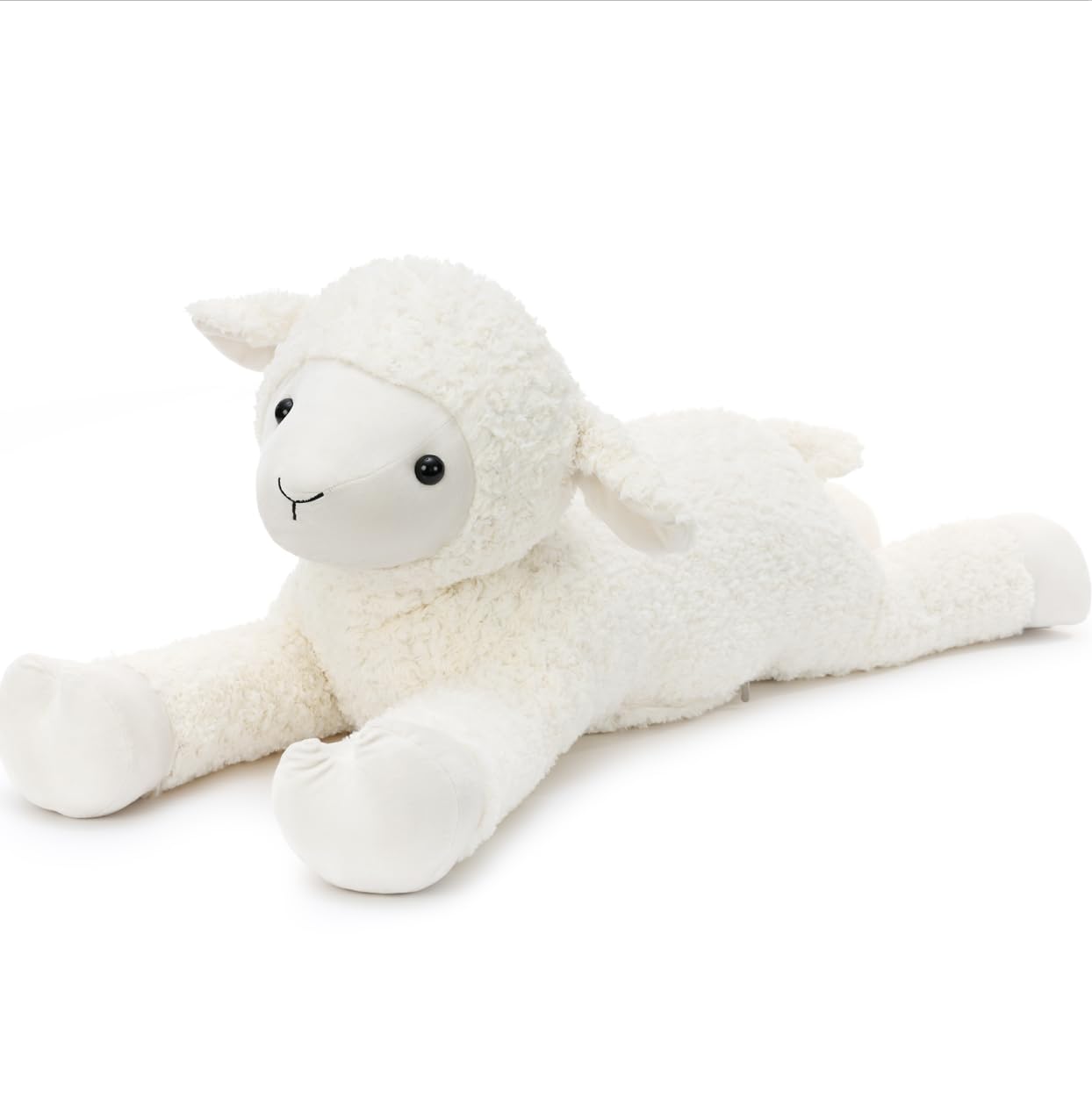 MorisMos 44in Large Sheep Teddy Plush- Cuddly Huge Lamb Teddy Stuffed Animal, Body Pillow for Cuddling on Bed or Sofa- Sleeping Companion for Kids- Birthday Gift Decor — image 1