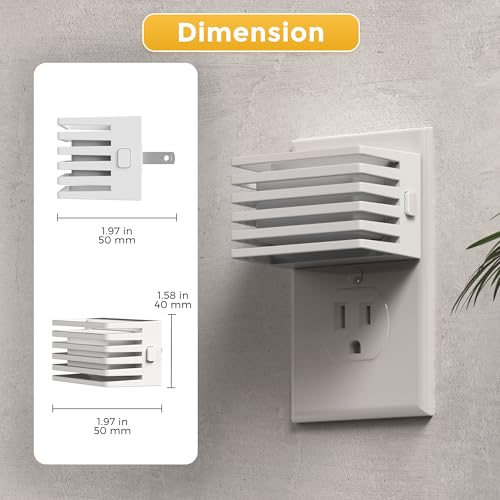 Image of L LOHAS LED Night Lights Plug into Wall, 2 Pack Modern Night Light with Dusk to Dawn Sensor, Dimmable Plug in Night Light, Adjustable Brightness, 3000K Soft White for Bedroom Bathroom Hallway