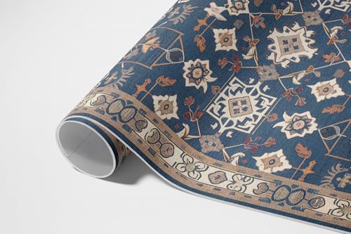 Tapis de jardin extérieur PVC 140x210 rectangle imperméable ornement turc - 6