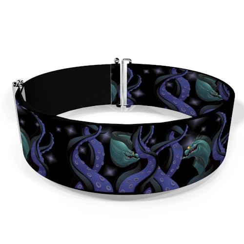 Buckle-Down Belt Women's Cinch Flotsam Jetsam Swimming In Ursulas Tentacles Black Purples Available In Adjustable Sizes2