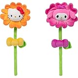 Hello Kitty® and Friends 14-inch Plush Flower 2 Pack - Hello Kitty® & My Melody™ with Bendable Stems - Giftable Packaging - Officially Licensed - Ages 6+