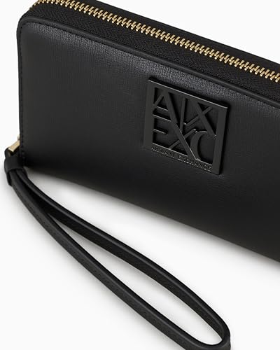 Armani Exchange Logo Zip Around Wallet Wristlet2