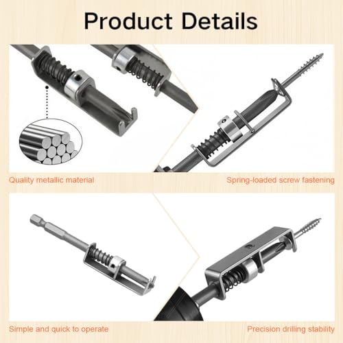 Image of Serplex 2PCS Spring-Loaded Screw Holder Bit, 1 /4 inch Hex Shank Steel Screw Holding Attachment for Drill & Screwdriver, Adjustable Grip for Wood & Self-Tapping Screws, Precision Alignment Tool for Tight