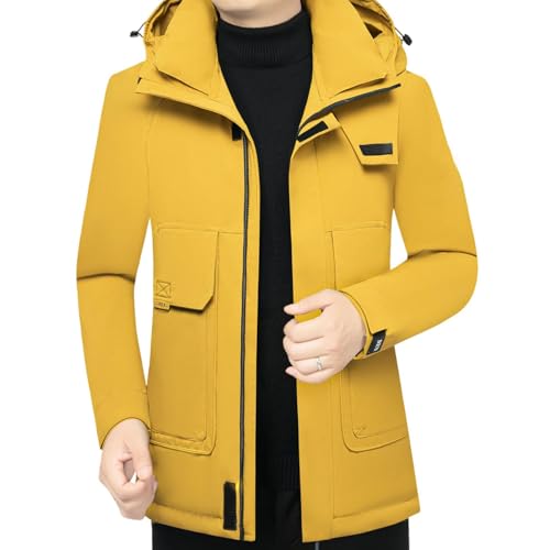 Veste d'hiver à capuche contre le froid glacial blouson coupe-vent homme