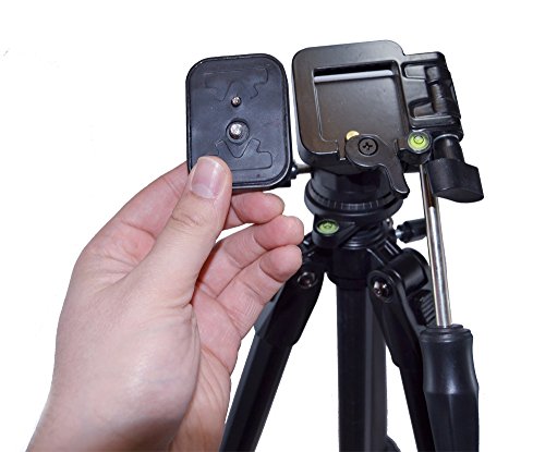 80 Inch Elite Series Professional, Full Size Camera Tripod + Pro Series 72 Inch Monopod W/ Quick Release For Nikon D7200, D810, 1J1, 1V1, Df, D40, D40X, D50, D70S, D70, D80, D90, D300, D300S, D600, D610, D700, D750, D800, D800E, D3000, D3100, D3200, D5000, D5500, D5100, D5200, D5300, D7000, D7100, D1H, D2H, D2X, D3, D3S, D3X And D4 + Ecost Connection Microfiber Cloth #TOP3